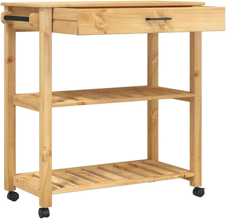 vidaXL Küchenwagen, Servierwagen mit viel Stauraum, Beistellwagen für Küche Wohnzimmer Badezimmer, T