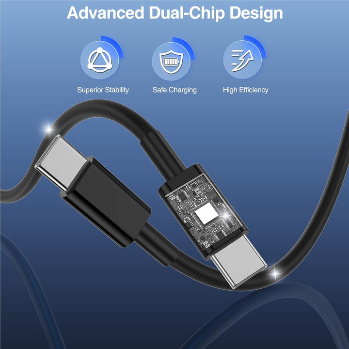 45W USB C Ladegerät GaN mit 2 Anschlüssen, PPS PD 3.0 Schnellladegerät inkl. 2×2M USB C auf USB C Ka