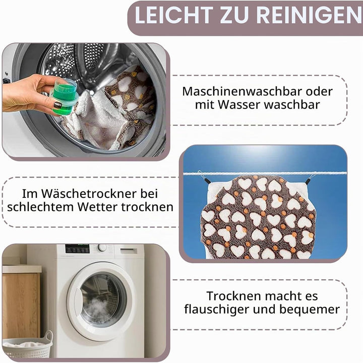 3 Stück Ratten Hängematte, Meerschweinchen Hängematte Set Doppelschicht Hängende Kleintierbetten Kle