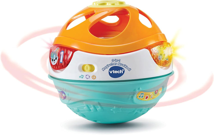 VTech Baby 3-in-1 Magischer Musikball – Interaktives Babyspielzeug, das sich von allein bewegt und M