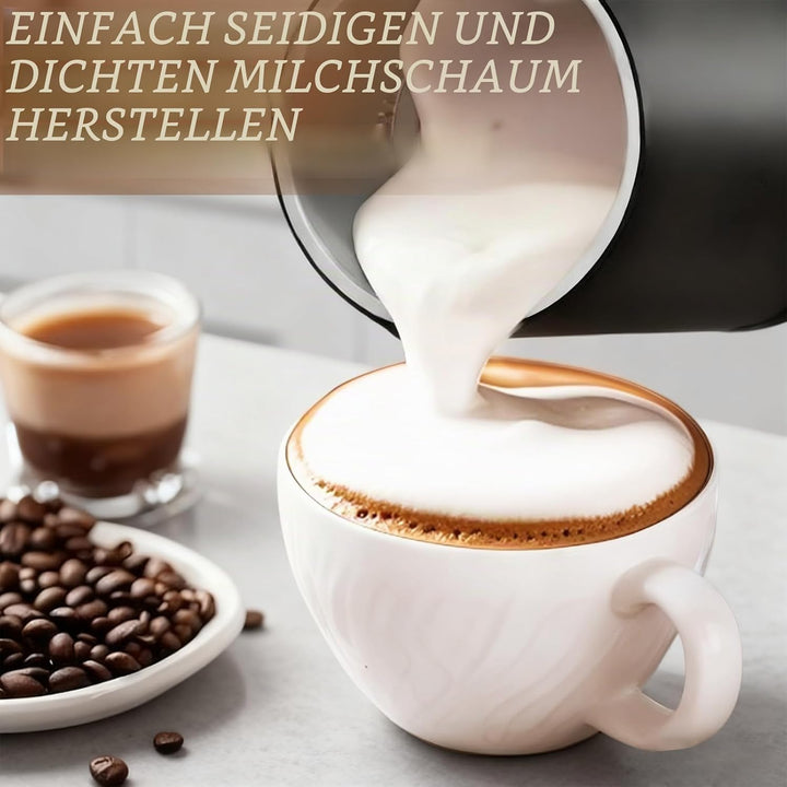 Milchaufschäumer Elektrisch 5-in-1, 350ml Fassungsvermögen, Heisser & kalter Milchschaum, Milch erwä
