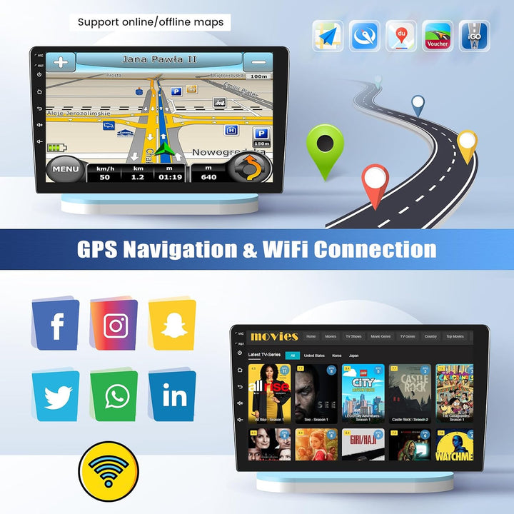 2G+64G CAMECHO Android Autoradio für Hyundai I30 2006-2011 mit Wireless Carplay Android Auto, 9 Zoll