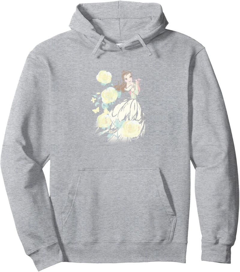 Disney Beauty & The Beast Belle Watercolor Rose Pullover Hoodie