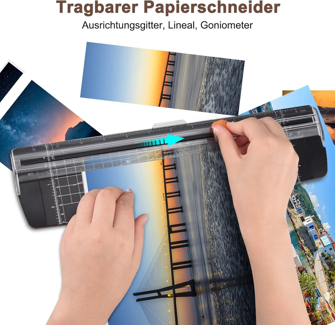 Nigecue Laminiergerät A4, 3 in 1 Laminiermaschine mit 30 Stück A4 A5 A6 Laminierfolien, Laminator mi