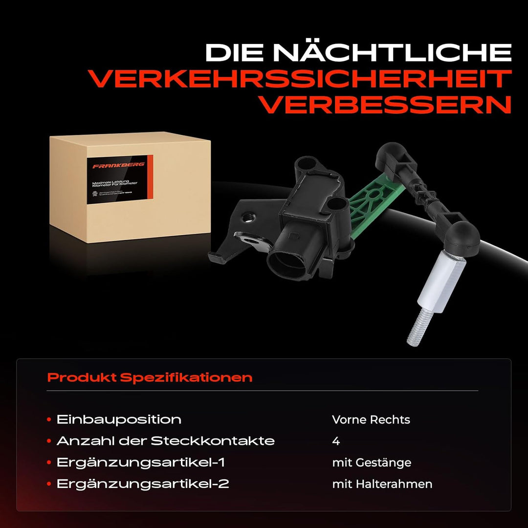 Frankberg Niveausensor mit Gestänge Luftfederung Vorne Rechts Kompatibel mit A6 4G2 4GH 4G5 A7 Sport