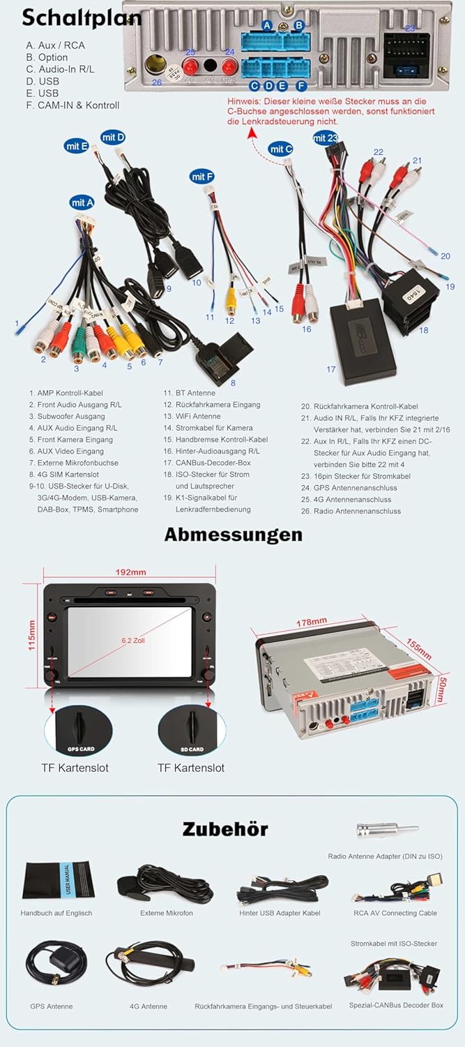 Erisin 8-Kern 4GB+64GB Android 16 Autoradio Bluetooth mit GPS Navigation für Alfa Romeo Spider 159 S