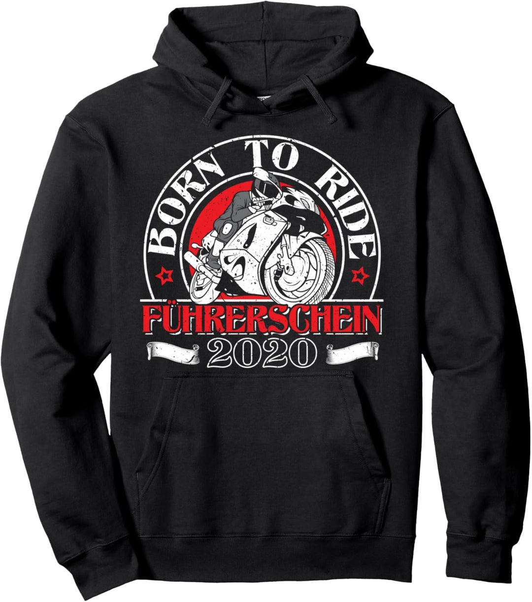 Motorrad Führerschein Bestanden Geschenk für Motorradfahrer Pullover Hoodie