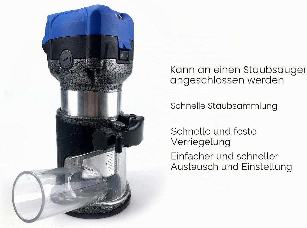 Trimmmaschinenbasis, Tauchfräserbasis aus Aluminiumlegierung Trimmmaschinenbasis mit Schwarzem und T