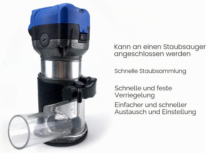 Trimmmaschinenbasis, Tauchfräserbasis aus Aluminiumlegierung Trimmmaschinenbasis mit Schwarzem und T