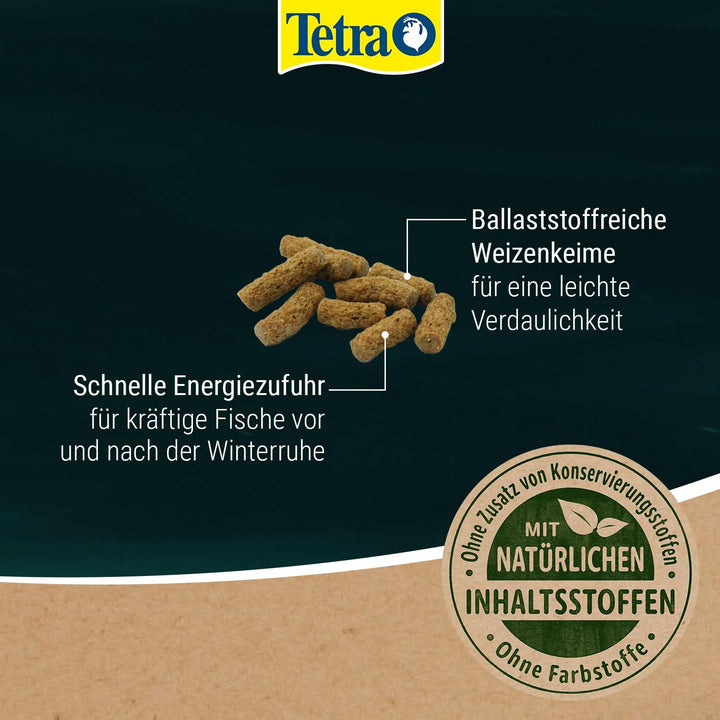Tetra Pond Wheatgerm Sticks - Ballaststoffreiches Fischfutter für alle Teichfische, besonders geeign