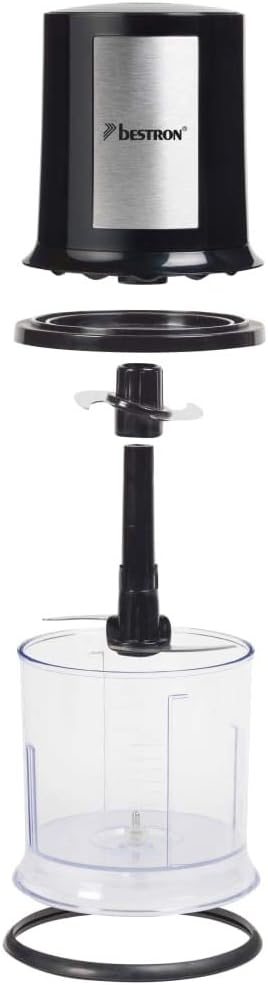 Bestron elektrischer Multi-Zerkleinerer, Universalzerkleinerer mit zwei Schneidemessern & 500ml Kapa