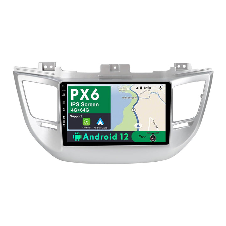 PX6 Android 12 IPS Autoradio Passt für Hyundai Tucson (2014-2018) - 4G+64G - RückfahrKamera KOSTENLO