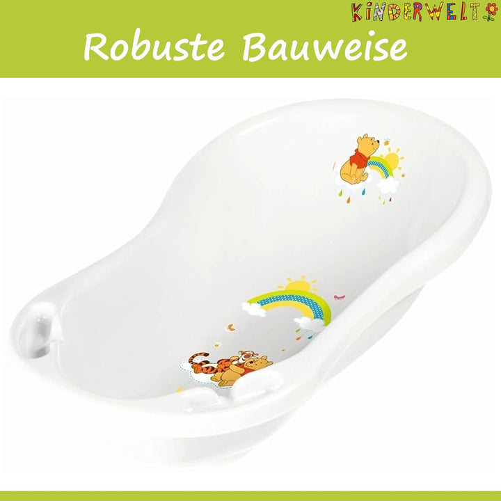 KiNDERWELT Babywanne 84 cm - Baby Badewanne mit Disney Winnie Pooh - BPA-Frei - Wanne zum Baden für