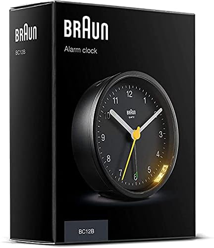 Braun Klassischer analoger Wecker mit Schlummerfunktion und Licht, ruhiges Quarzuhrwerk, Crescendo-A