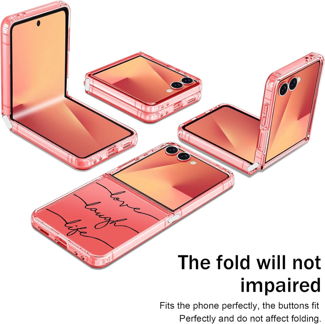 Z Flip 7 Handyhülle für Samsung Galaxy Z Flip 7 Hülle, Transparente Dünn Silikon Blumen Muster Galax