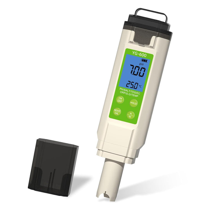 PH Messgerät Wasser， 7in1 Wassertester - pH, TDS, ORP, Salz, Temp - Ph Wert Messgerät Mit Atc & Lcd