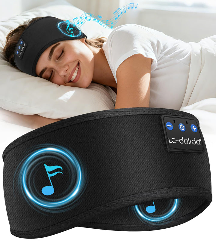 LC-dolida Schlafkopfhörer Bluetooth Stirnband Kopfhörer, Schlafkopfhörer Seitenschläfer Schlaf zum K