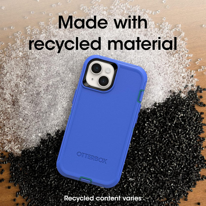 OtterBox Schutzhülle für iPhone 14 und iPhone 13 Defender Serie, Regenschutz (Blau), robust und lang