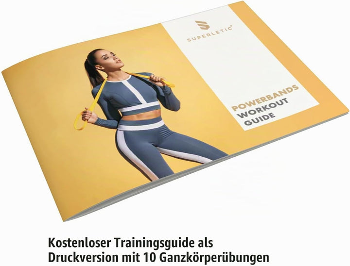 SUPERLETIC Powerbands, Widerstands-Fitness-Bänder, einzeln oder im Set, Pullup-, Resistance und Body