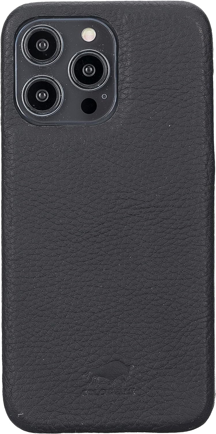 Solo Pelle Lederhülle kompatibel für iPhone 14 Pro Max in 6.7 Zoll abnehmbare Hülle (2in1) inkl. Kar