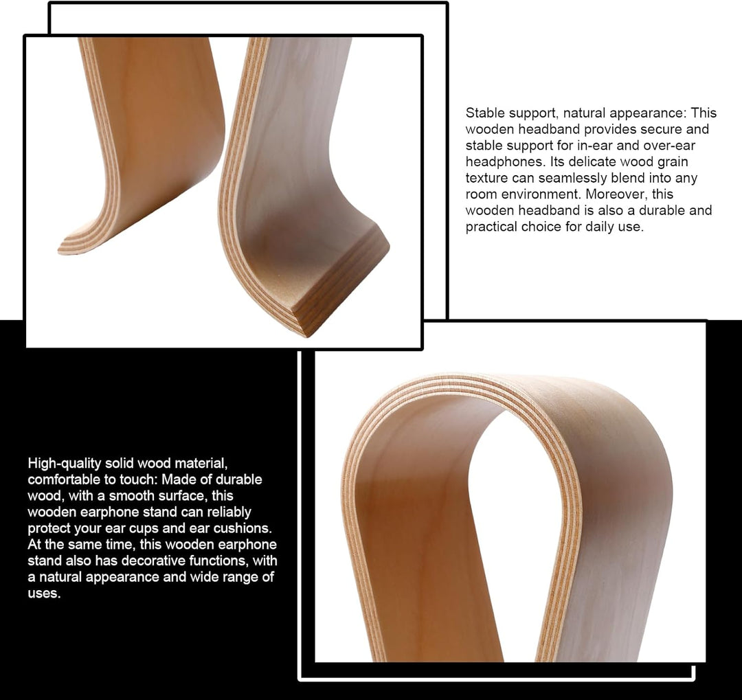 Kopfhörerhalter Aus HolzZ,25CM Kopfhörerhalter HolzZ,Kopfhörer Halter HolzZ Eiche,Kopfhörerständer U