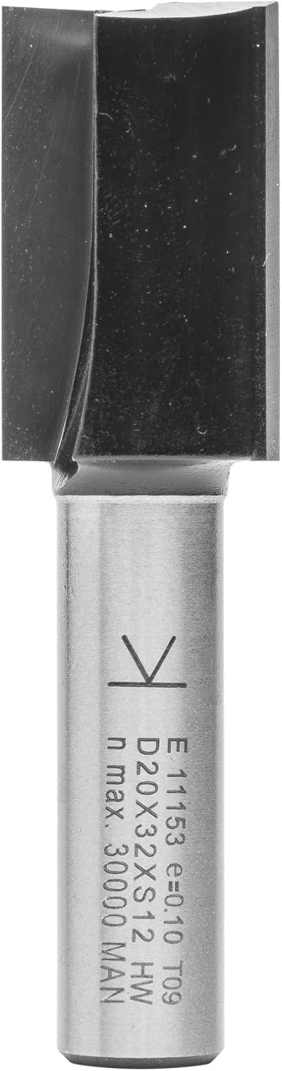ENT 11153 Nutfräser HW, Schaft (S) 12 mm, Durchmesser (D) 20 mm, NL 32 mm, SL 40 mm, GL 72 mm, mit H