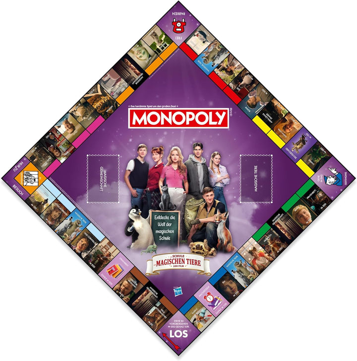Winning Moves Monopoly Die Schule der magischen Tiere Edition - Monopoly Spiel für Fans - Familiensp