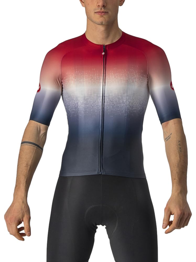 CASTELLI Herren Aero Race 6.0 Jersey T-Shirt XL Savile Blue/Pro Red, XL Savile Blue/Pro Red