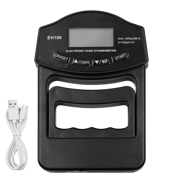 Griffstärke-Tester, 396 Pfund, digitaler Hand-Dynamometer, Griffstärke-Messgerät, USB-wiederaufladba