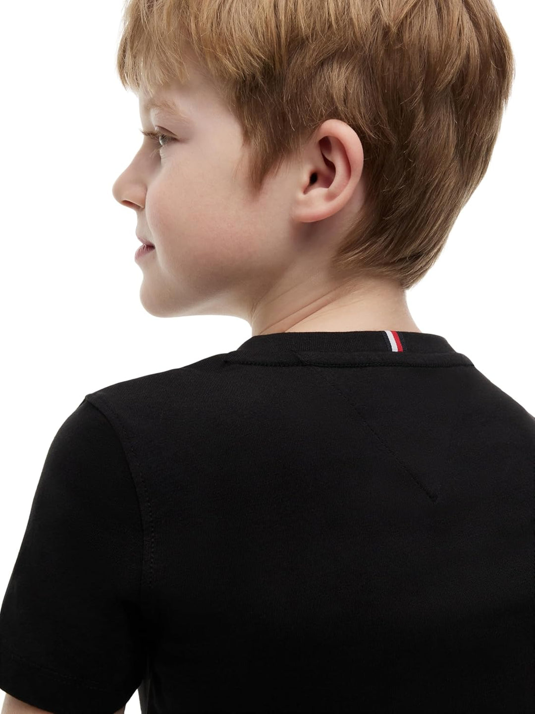 Tommy Hilfiger Kinder Unisex T-Shirt Kurzarm Essential Tee Rundhalsausschnitt 10 Jahre Schwarz, 10 J