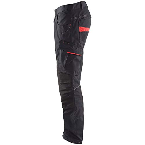 Blakläder 149613309956C154 Service Bundhose mit Nageltaschen Grösse in schwarz/rot, C154 C154 Black