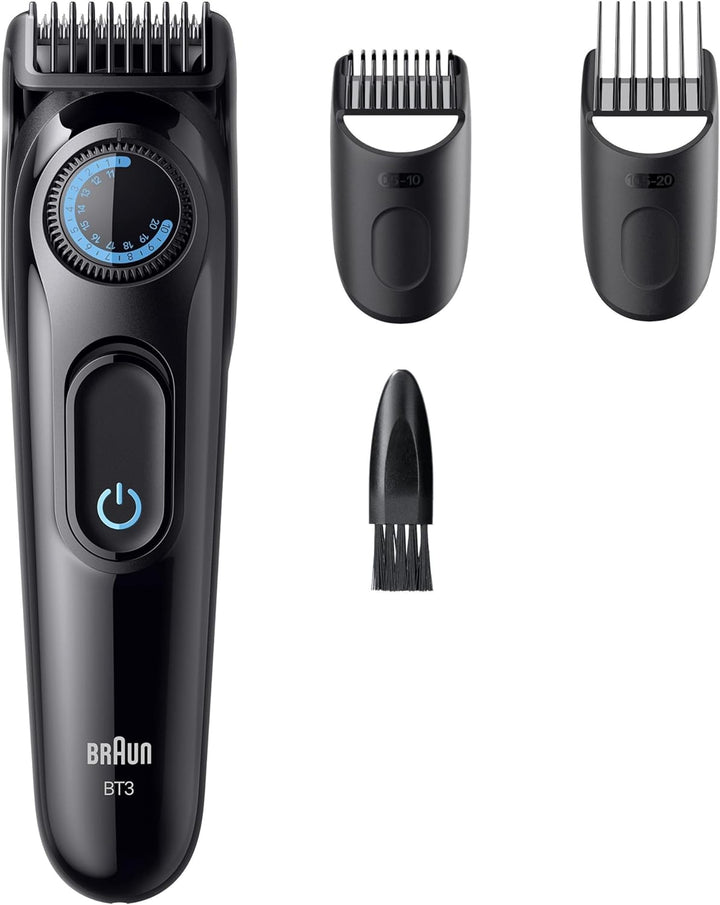Braun Barttrimmer Series 3, Bartschneider Herren, BT3520, Schwarz | Kabelloser Bart Rasierer mit Ult