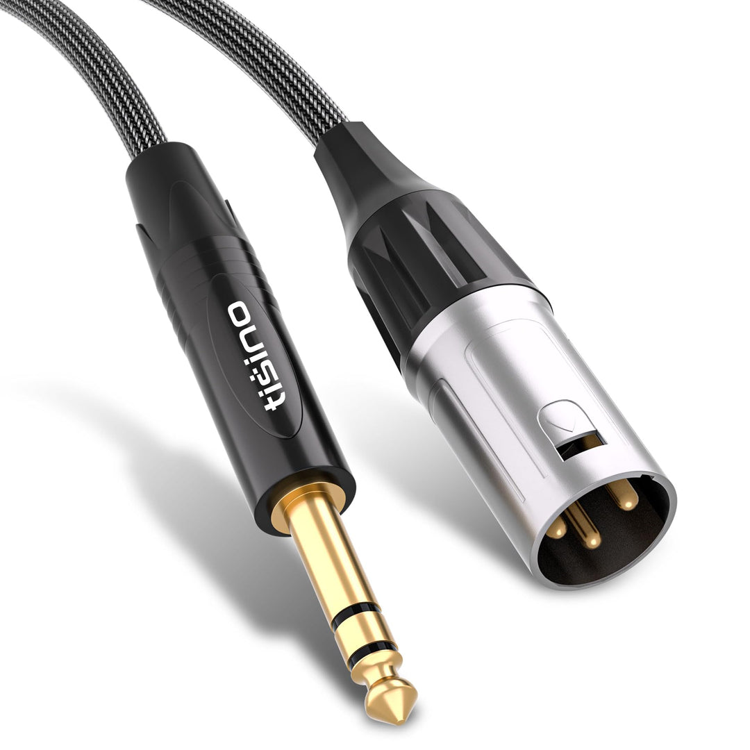 Tisino Klinke 6,3 TRS auf XLR Kabel, Symmetrisches 6,35 mm Stereo Klinke auf xlr Signalverbindungska