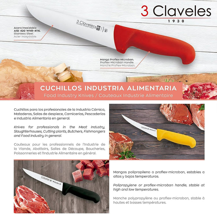 CUCHILLO CARNICERO POLIPROPILENO NEGRO 30 cm - 12" FH 3C