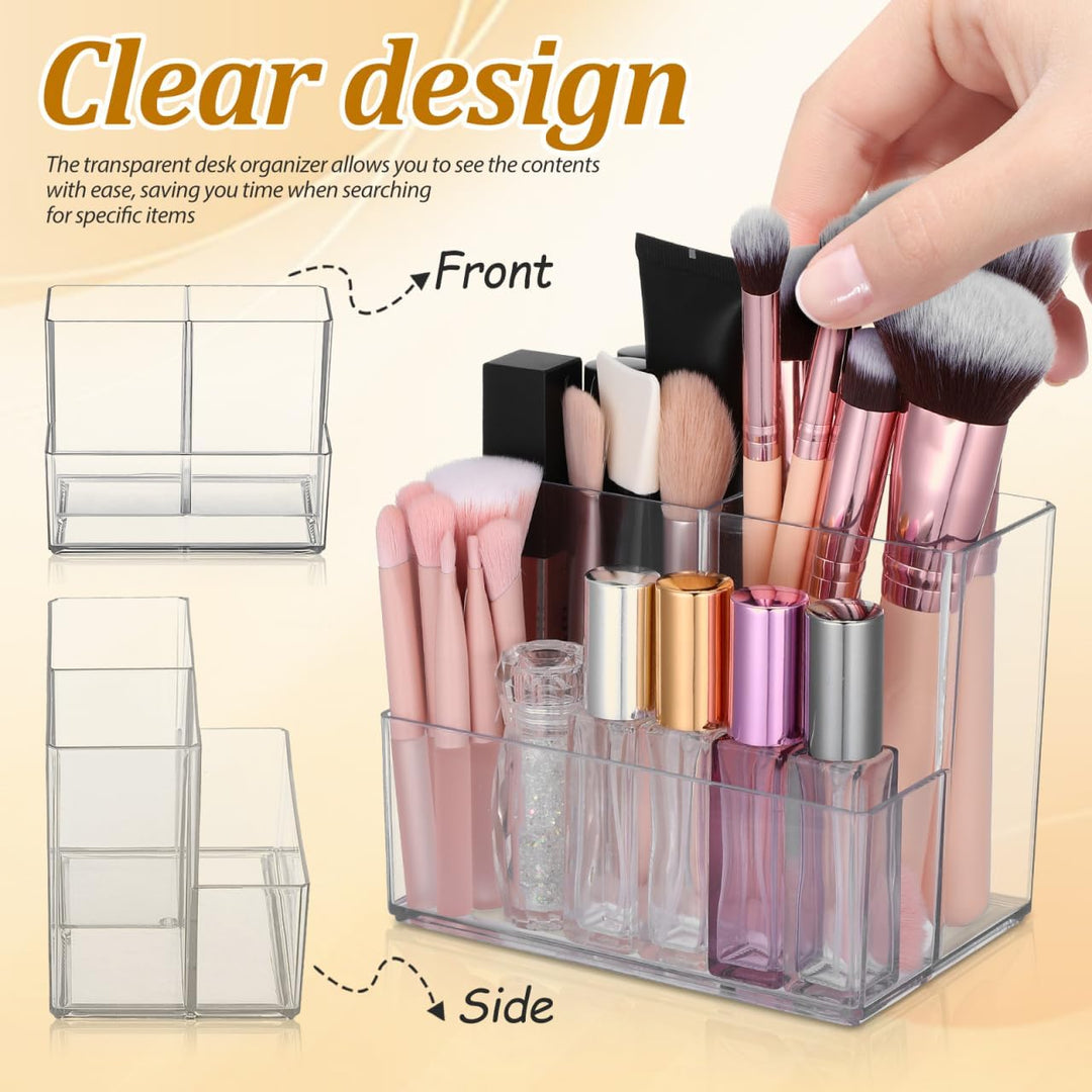 Desktop Kosmetikpinselhalter Clarity Organizer Make-up Pinsel Organizer Klar Stift Becher Schreibtis