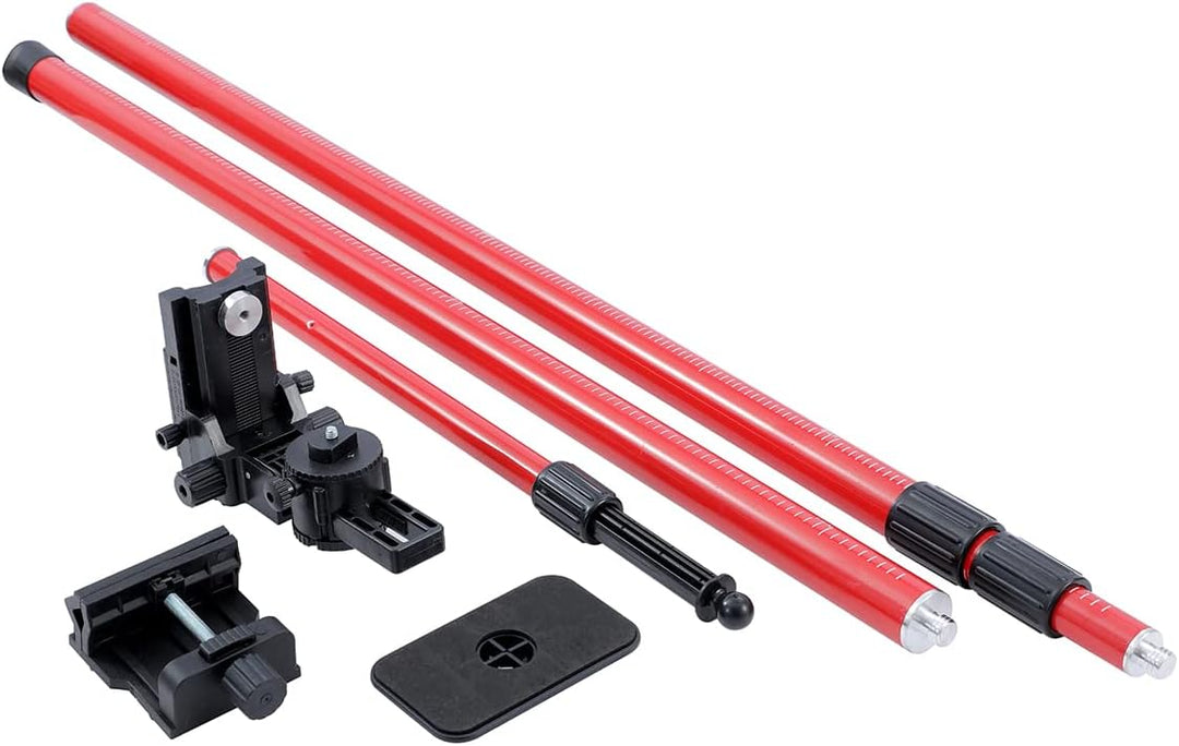 TOPWAY Laser Niveau Teleskopstange 4 m Aluminiumlegierung Teleskop-Nivellierlatte ausziehbarer vom B