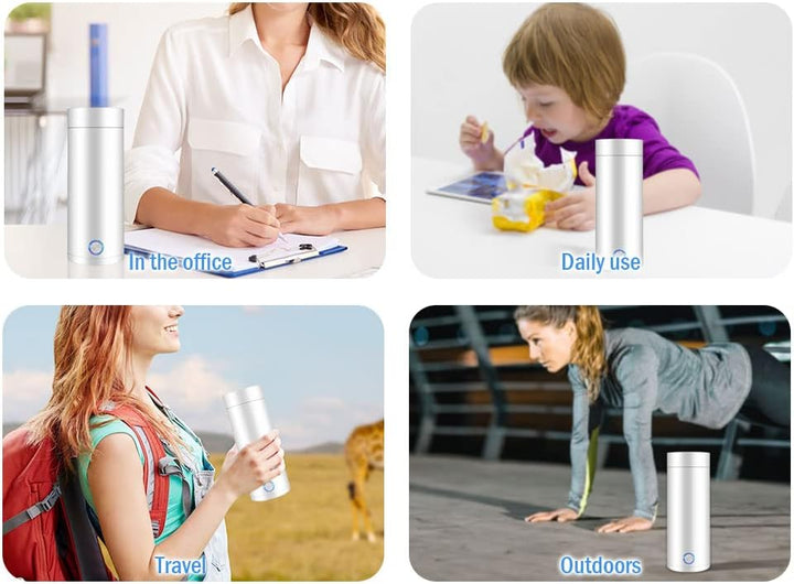 Tragbarer Elektrischer Wasserkocher, 400ml Reise Wasserkocher, Schneller Wasserkocher mit Trennbares