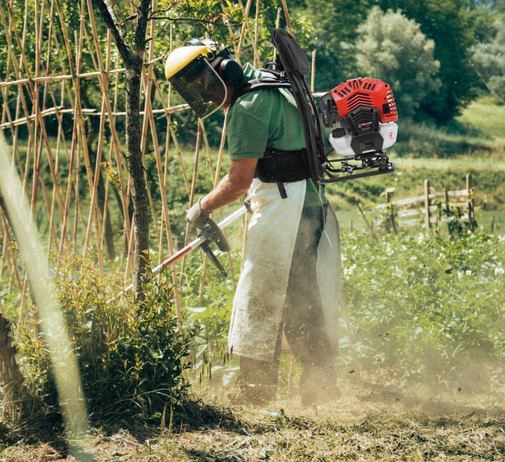 BU-KO 52 cc Benzin-Rasentrimmer, Gartengerät, inkl. Rasentrimmer, Freischneider mit 3T-Klinge und 40