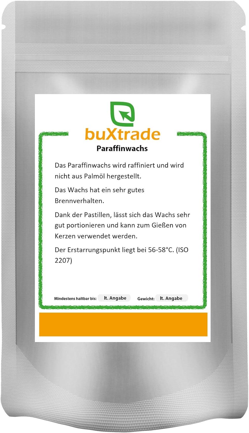 Buxtrade Paraffinwachs | Wachs | Kerze | Pastillen | Kerzen giessen 10x 1kg
