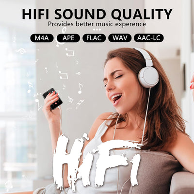 COVVY 72 GB MP3 Player, Musik-Player mit Bluetooth 5.2, eingebauter HD-Lautsprecher, FM-Radio, Sprac