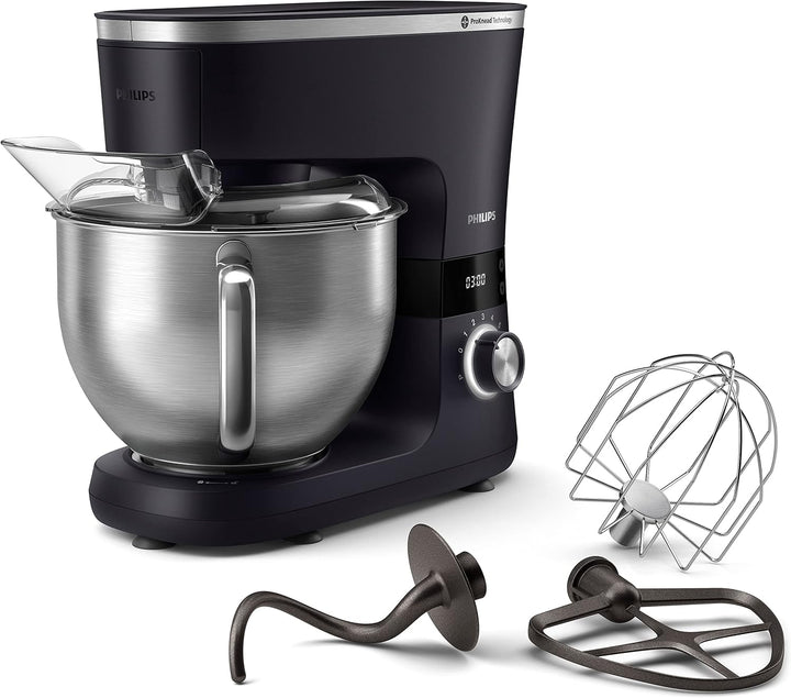 Philips 7000 Series Küchenmaschine - 5,5 Liter, 1000 Watt, 8 Geschwindigkeitsstufen, ProKnead Techno
