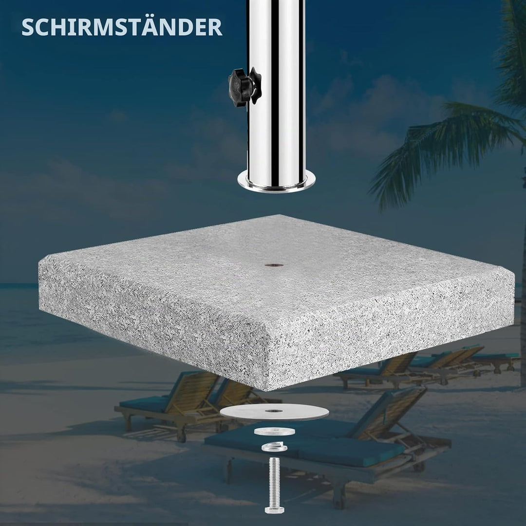 efuturetime Sonnenschirm Standrohre Universal Halterung Balkon Einstellbar Universal mit 3 PVC Reduz