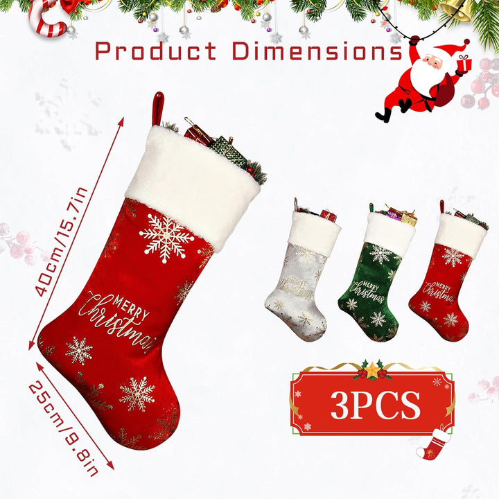 3 Stück Personalisiert Nikolausstrumpf, Gestrickt Weihnachtsstrumpf, Befüllen nikolausstiefel, Kinde
