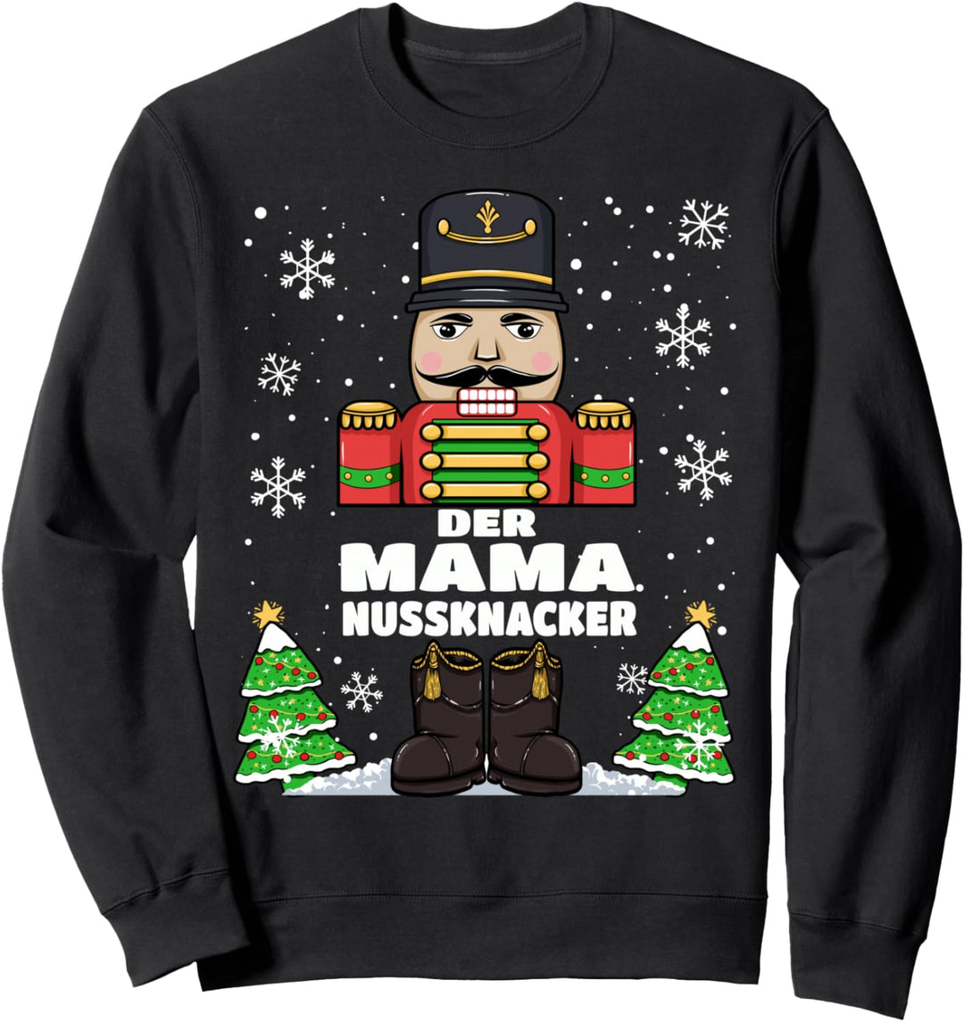 Mama Nussknacker Lustiges Weihnachten Nussknacker Damen Sweatshirt