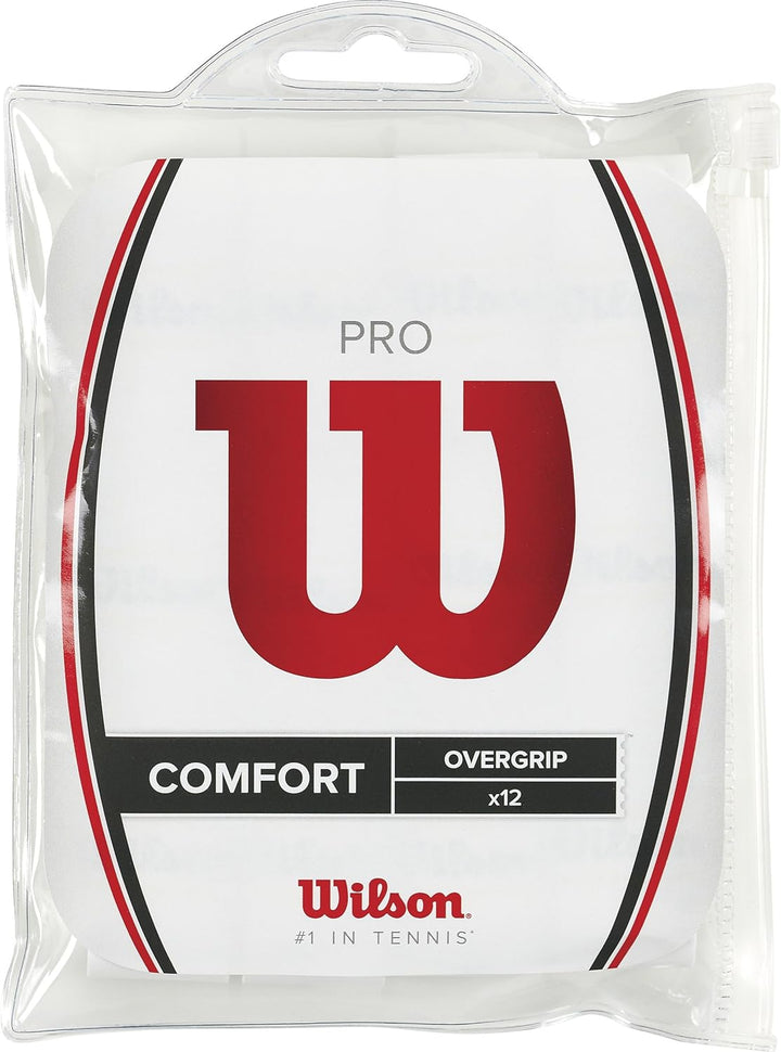 Wilson Pro Comfort Overgrip Pro Comfort Tennisschläger Weiss 12 Stück, Weiss 12 Stück