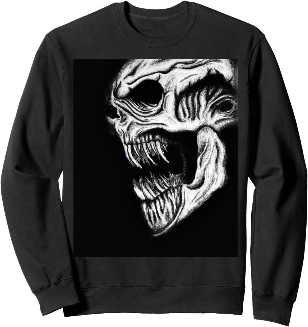 Totenkopf schwarz-weiss Sweatshirt