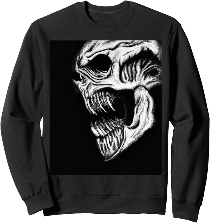 Totenkopf schwarz-weiss Sweatshirt
