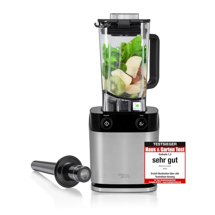 bianco di puro Hochleistungsmixer Volto N Smoothie Maker 8 Mixprogramme 1,5 Liter Füllvolumen BPA-fr