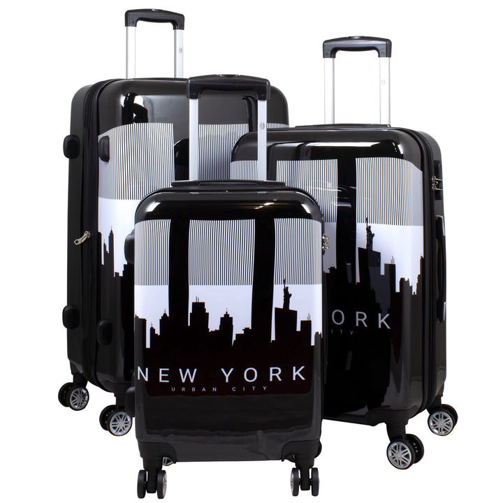 Trendyshop365 Koffer-Set 3-teilig Trolley Hartschale - Manhattan Kofferset 3-teilig Manhattan, Koffe