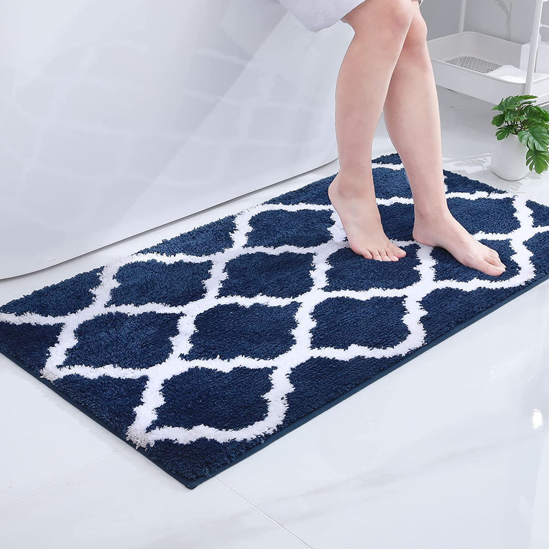 Homaxy rutschfest Badematte Badezimmerteppich Waschbar Hochflor Badteppich Flauschige Mikrofaser Bad